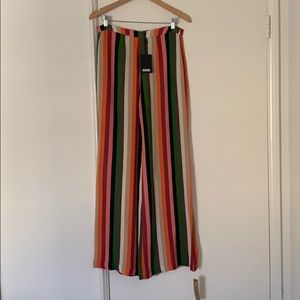 Wide-Leg Striped Reformation Pants